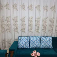 پرده فلت همراه بادکور