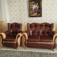 آگهی فروش مبل تمام چرم کار کرده هفت نفره|مبلمان خانگی و میز عسلی|اصفهان, کردآباد|دیوار