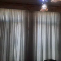 پرده حریر سفید تمیز