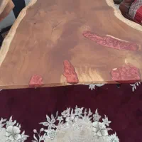 میز جلو مبلی چوبی وعسلی رزین کاری شیک