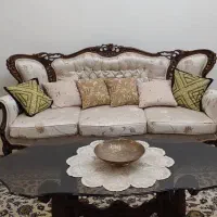 سرویس مبل و ناهار خوری چوب گردو بسیار تمیز و محکم|مبلمان خانگی و میز عسلی|تهران, سازمان برنامه شمالی|دیوار