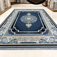 فرش ماشینی ۴۴۰ شانه سایز ۱۲ متر نقشه نیلا آبی