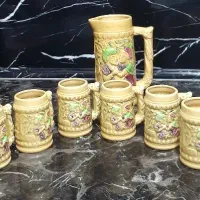 پارچ و لیوان عتیقه آنتیک/ سرامیکی اصل ژاپن