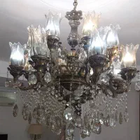 لوستر برنجی ۸ شاخه ی ۱۶ شعله|لوستر و چراغ آویز|رشت, اسماعیل آباد|دیوار