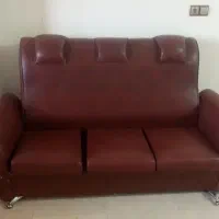 مبل ۷نفره کار کرده چرمی سالم تک یا باهم