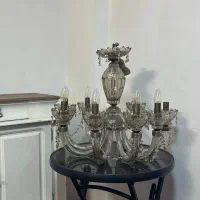 لوستر 8 شاخه کریستالی رنگ برنزی|لوستر و چراغ آویز|مشهد, سناباد|دیوار