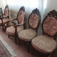 یک دست مبل استیل سلطنتی ۹نفره با یک میزو دوتا عسلی|مبلمان خانگی و میز عسلی|همدان, |دیوار