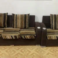 مبل هفت نفره همراه جلو مبلی