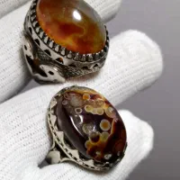 انگشتر جزع خونبندیمنی اصیل و حجرالعین هزارچشم اعظم