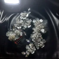 شانه سر گل مرواریدی
