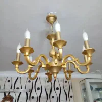 فروش و خرید اینه شمعدان لوستر طلایی|لوستر و چراغ آویز|تهران, تهرانسر مرکزی|دیوار