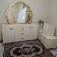 سرویس تخت دونفره درحدنوسالم رنگ نباتی طلایی|تخت و سرویس خواب|تهران, وصفنارد|دیوار