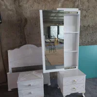 آینه قدی و ایستاده دو کشو ریلی