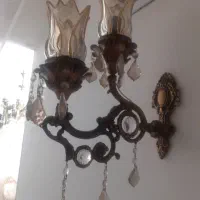 لوستر برنز دیوار کوب دوشعله