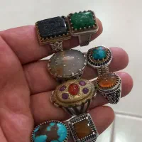 باسلام تعداد ۲۳عددانگشتر نقره باسنگهای خیلی خوب