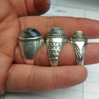 انگشتر نقره باباقوری نی نی دار کهنه کلکسیونی عتیقه