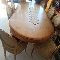 میزبزرگ 8نفره با صندلی .مخصوص کارگاه،ویلا و