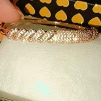 دستبند ژوپینگ فول نگین  آب طلا خورده نونونو|بدلیجات|همدان, |دیوار