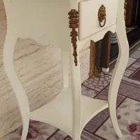 میزتلفن سفید سالم  یک کشو|میز تلفن|آستانه اشرفیه, |دیوار