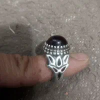 انگشتر رکاب دست ساز قدیم سنگ اصل