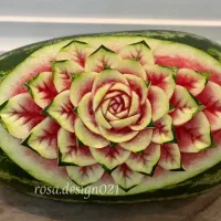 میوه آرایی و حکاکی کدو و هندوانه یلدایی عروس