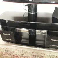 میز تلویزیون شیشه سکوریت ۴ کشو