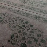 فرش  نسکافه ای سبز زیبا