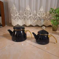 کتری قوری لعابی ترکیه ای کاملا سالم درحد نو|قوری، کتری، قهوهساز دستی|ورامین, ورامین|دیوار