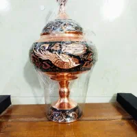 ظروف مسی شکلات خوری قندان گلدان جهیزیه