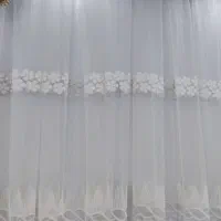 پرده پذیرایی همراه چوب پرده کتیبه بدون زیر پرده