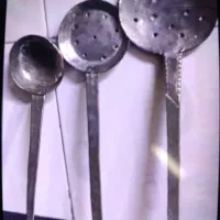 کفگیر و ملاقه مسی قدیمی