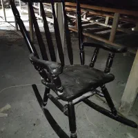 صندلی راک چوبی