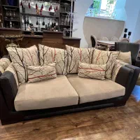 مبل راحتی مدرن ۷ نفره چرم و پارچه نانو