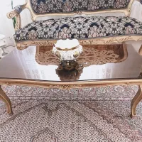 مبل چوبی نه نفره سالم|مبلمان خانگی و میز عسلی|باغستان, |دیوار