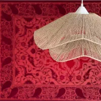 لوستر رافیا|لوستر و چراغ آویز|رشت, گلسار|دیوار