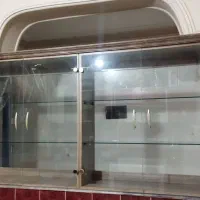 دو عدد کتابخانه (ویترین) ام دی آف وشیشه ای