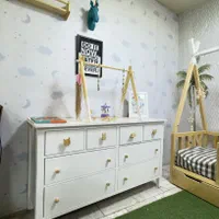 سرویس کلبه سرخ‌پوستی تمام چوب|تخت و صندلی بچه|کرج, حصارک بالا|دیوار