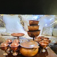 یه دست ظروف مسی نونو|ظروف سرو و پذیرایی|قم, آزادگان|دیوار