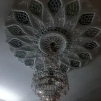 ۴ تا لوستر برنزی چشمه نور آنتیک+هدیه|لوستر و چراغ آویز|ابهر, |دیوار