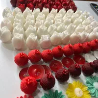 شمع گل یلدا رنگی|صنایع دستی و سایر لوازم تزئینی|تهران, امام زاده عبدالله|دیوار