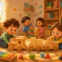 اسباب بازی چوب قطار