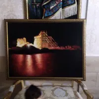 تابلو نقاشی آثار باستانی تخت سلیمان وفرش