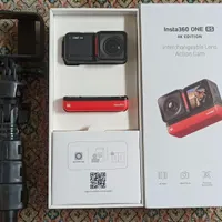 دوربین بلاگری insta360 one rs 6k درحدنو با تجهیزات
