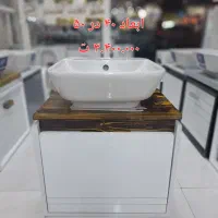 کابینتی روشویی توالت سنگی سلطنتی اینه باکس آینه