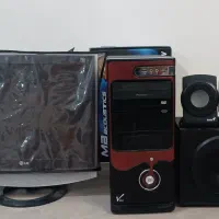 کامپیوتر خانگی ۴ هسته مانیتور ۱۷ کیبورد اسپیکر