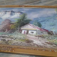 دوعدد تابلومنظره طبیعت|تابلو، نقاشی، عکس|قم, چهل درخت‎|دیوار