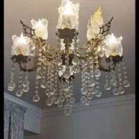 لوستر برنجی 8 شعله