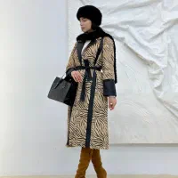 پالتو ترکیبی پوست و چرم