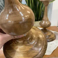 شمع‌دان چوبی دست‌ساز لوکس|صنایع دستی و سایر لوازم تزئینی|مشهد, آزادشهر|دیوار