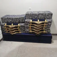 6عدد مبل خلیجی سرمه ای رنگ، درحد نو|مبلمان خانگی و میز عسلی|رامشیر, |دیوار